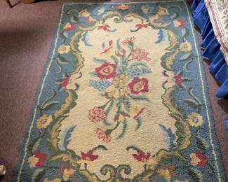 Basement 
Hooked rug