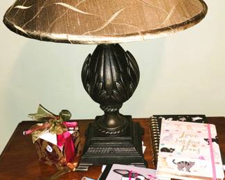 Dog journals, table lamp