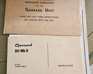 Vintage record player with all the paperwork