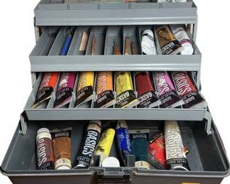 Acrylic Paints and Tackle Box