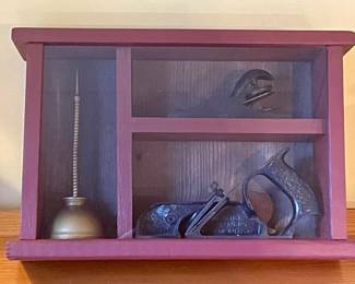 HAND-CRAFTED SHADOW BOX WITH VINTAGE/ANTIQUE TOOLS