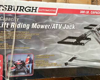NEW IN SEALED BOX  -  PITSBURGH 300 LB. CAPACITY HIGH LIFT RIDING MOWER/ATV JACK