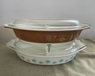 Vintage Pyrex Divided Dishes