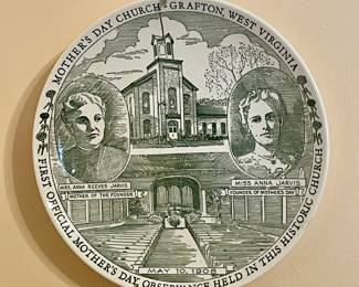 HISTORICAL 1ST MOTHER'S DAY COMMEMORATIVE PLATE    -    MAY 10, 1908