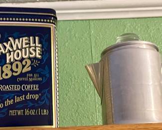 VINTAGE PRODUCT TIN,  ( SOLD - PERCOLATOR)