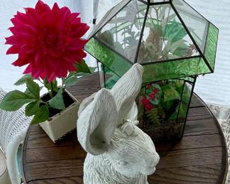 FLOWER, RABBIT, GAZEBO TERRARIUM