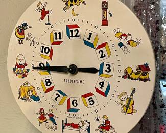 VINTAGE TODDLETIME NURSERY CLOCK