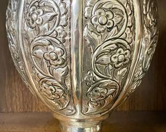 SILVER-PLATED VASE