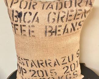 BURLAP COFFEE BAG PILLOW