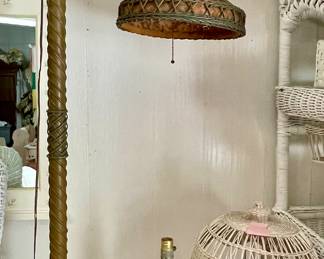 ANTIQUE WICKER LAMPS