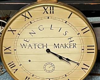 LARGE "WATCH MAKER" WALL CLOCK