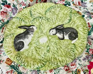 XLARGE RABBITS CERAMIC PLATTER