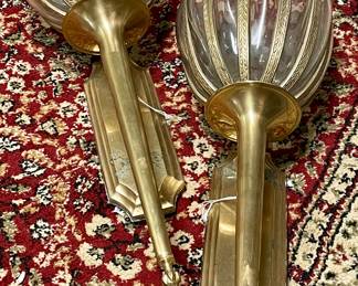BRASS WALL SCONCES by BOMBAY