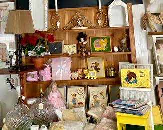CRYSTAL LAMPS, LAMPS, CANDLESTICK, DOLLS & MISCELLANEOUS DECOR