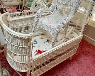 WICKER CRIB, WICKER ROCKER