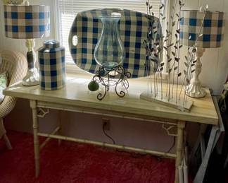 PLAID DECOR, BAMBOO TABLE & MORE!