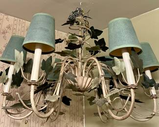 ANTIQUE METAL LEAF CHANDELIER