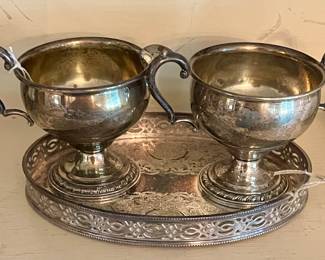 STERLING CREAMER/SUGAR SET