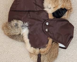 Rabbit fur hat NWT