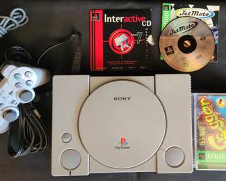 Sony Playstation video game lot and console
