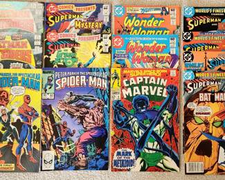 Nice comic book collection of Superman, Spider Man, Batman and Wonder Woman