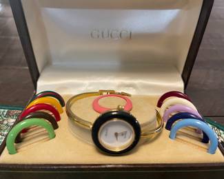 As new ladies Gucci watch runs perfectly keeps time $375