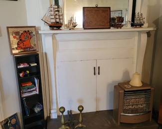 Vintage Andirons, Vintage Gas Heater