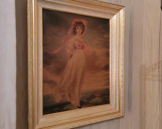 Vintage Pink Lady Print