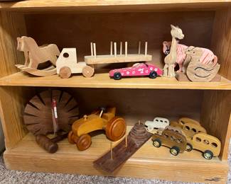 Handmade wood toys and decor