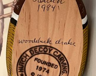 Signed Hutch Duck Decoy