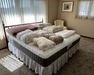 King bed frame with mattress