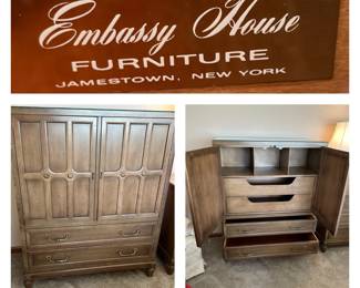 KING bedroom set by Embassy House Furniture, Jamestown, New York