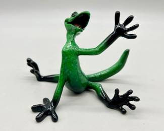 Whimsical Singing Frog Figurine