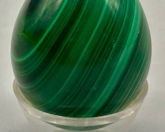 Polished Malachite Stone Egg