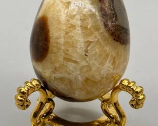 Polished Septerian Stone Egg on Stand