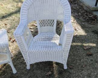 Large oversized wicker chair.