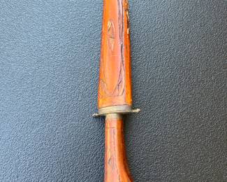 Vintage hand carved knife with hand carved sheath