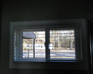Interior faux wood white blinds, 4 different sizes
