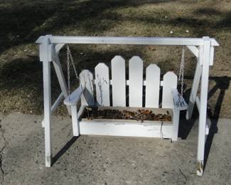 Garden bench swing