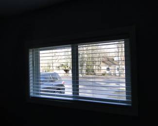 Interior faux wood white blinds, 4 different sizes
