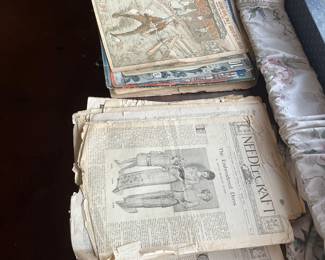Vintage sheet music and magazines
