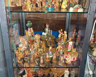 Anri wood carved figures and music boxes