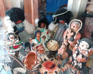 Kachina dolls and Storyteller dolls