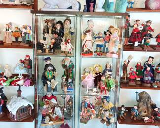 Filis Coit dolls, Van Briggle pottery and lamps, 