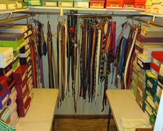 Shoes and belts!  Shoes range from 7 to 8 1/2
