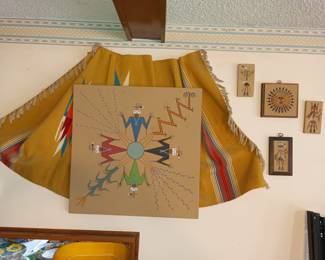 Sand art and blanket