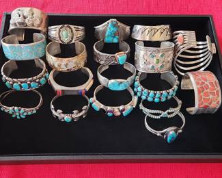 Native American silver cuffs