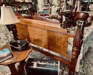 Waterfall double/full headboard, footboard, rails and slats.