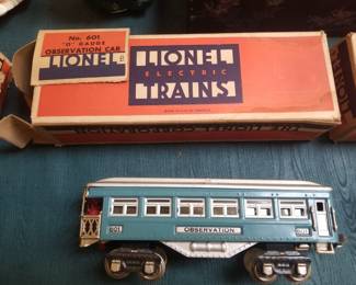 1940s Lionel Trains Observation Carcw Original Box