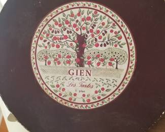 Bright floral Gien Les Tartes platter